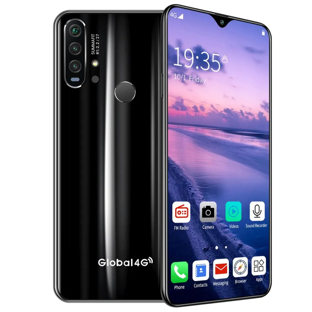 R30 pro Smart Phone 4G Network 3G   64g High Configuration Face Recognition Fingerprint Recognition Phone black_Australian regulations