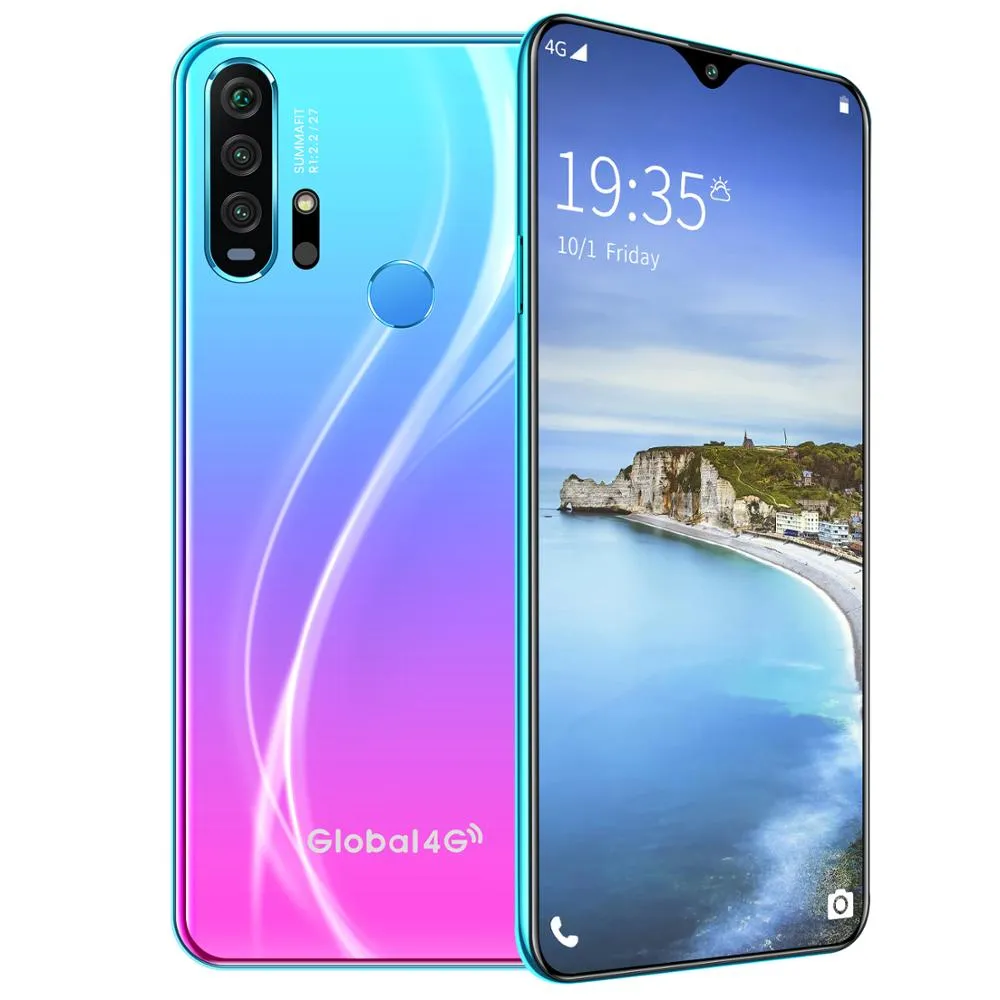 R30 pro Smart Phone 4G Network 3G   64g High Configuration Face Recognition Fingerprint Recognition Phone blue_Australian regulations