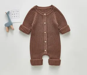 Ribbed Fall Long Sleeve Romper