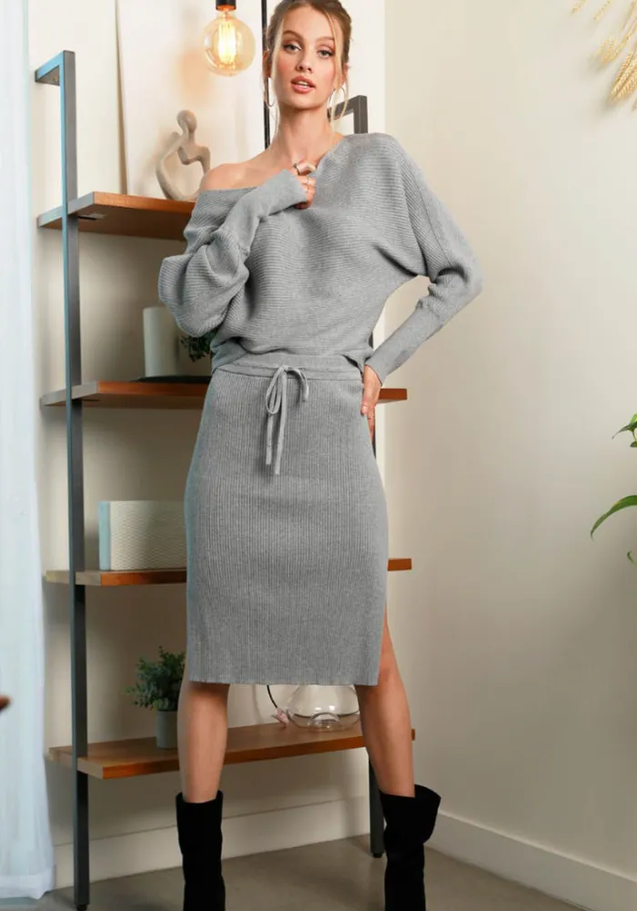 Ribbed Knit Skirt