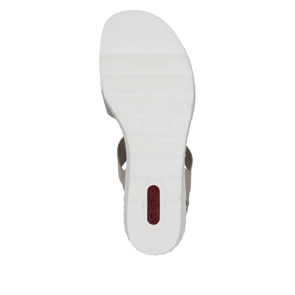 Rieker - 67498-62 - Lehm/Weiss/Lightgold - Sandals