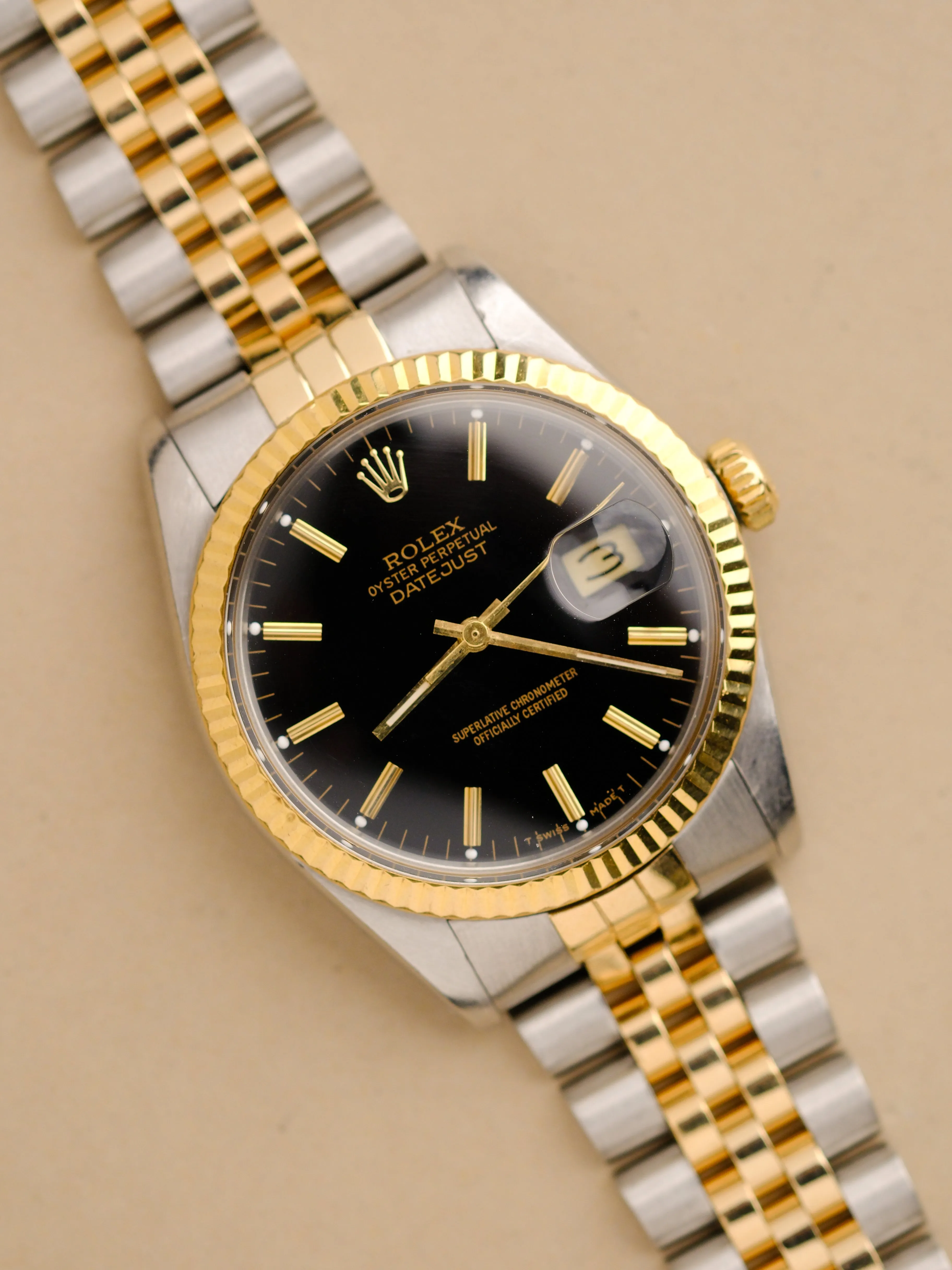 Rolex Datejust 16013 Glossy Black Dial - 1987