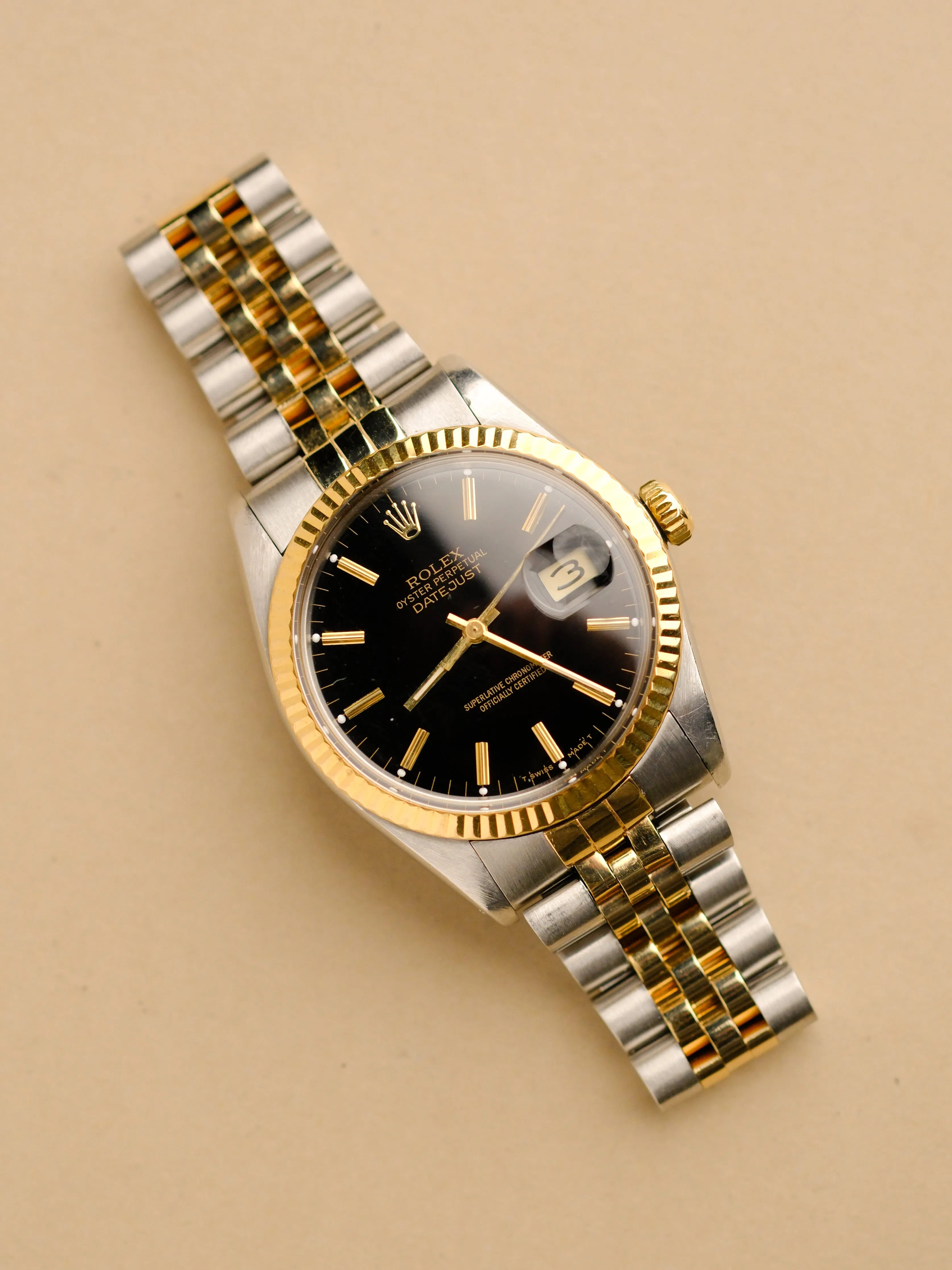 Rolex Datejust 16013 Glossy Black Dial - 1987