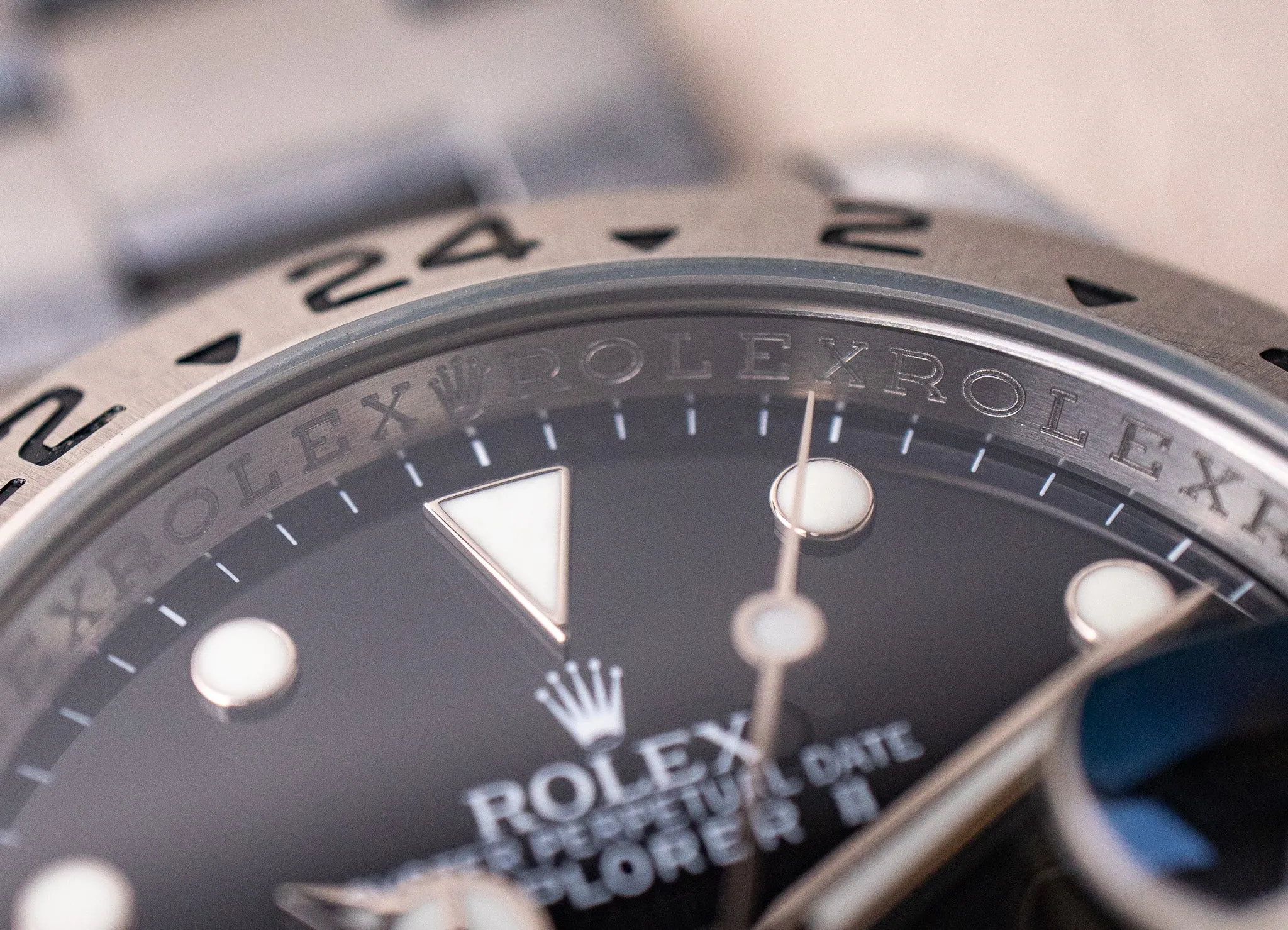 Rolex Explorer II 16570 Black 'Engraved Rehaut'