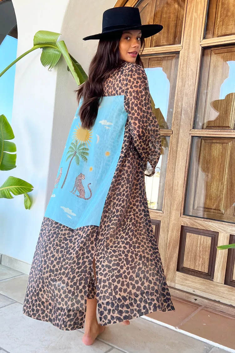 Running Wild Leopard Calypso Kimono