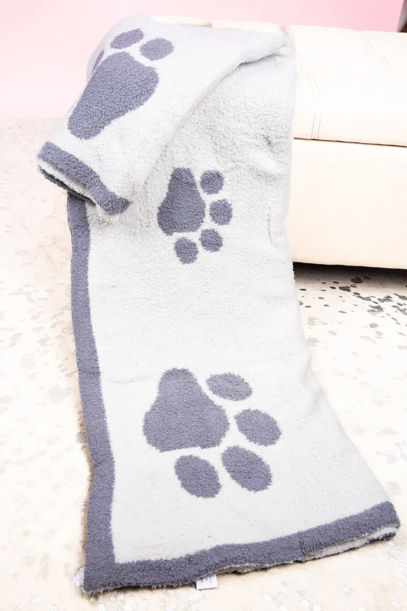 SALE! Cozy Cuddles Evie Paw Print Blanket