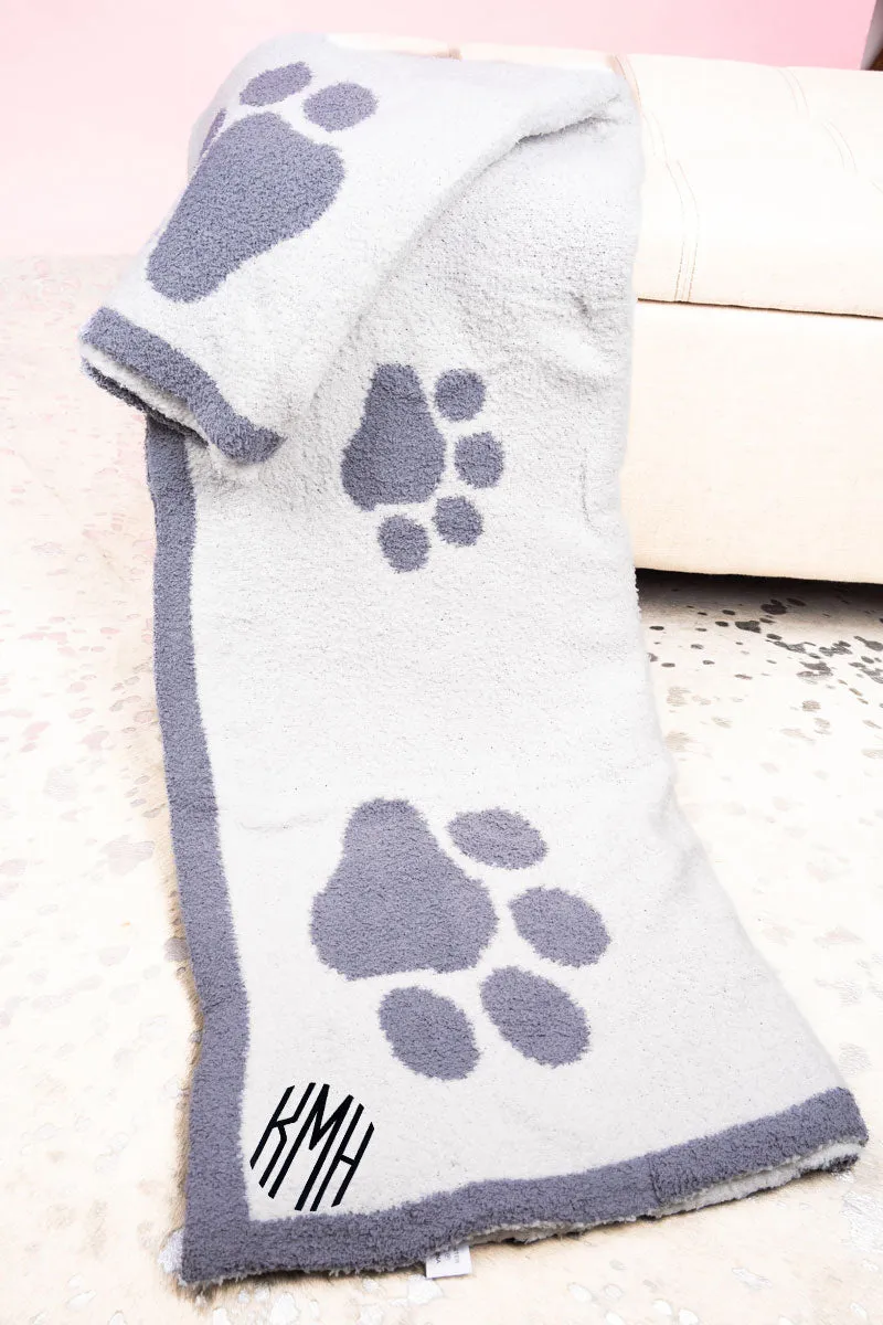 SALE! Cozy Cuddles Evie Paw Print Blanket