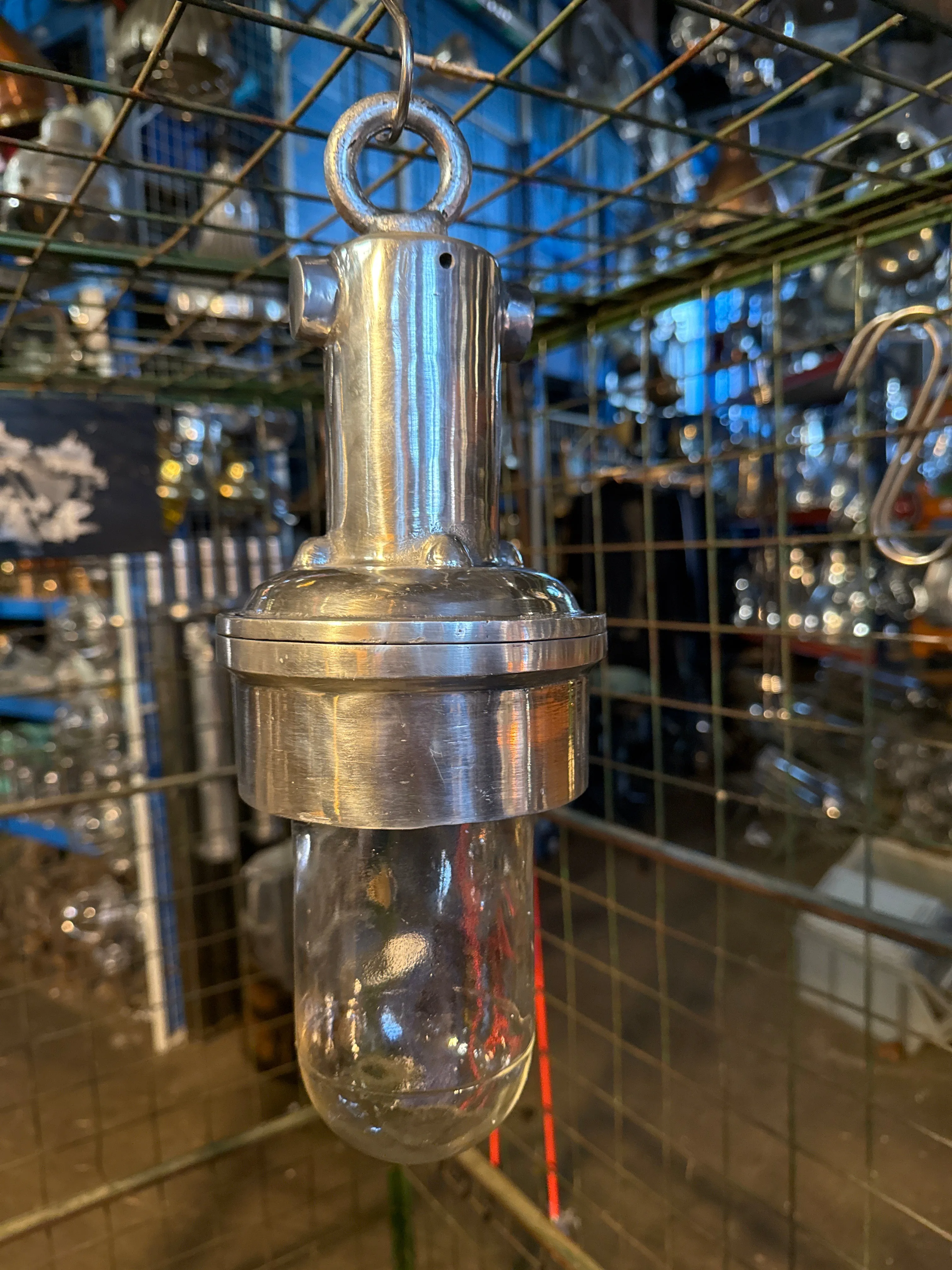 Salvaged Aluminium Ships light original paint or polished