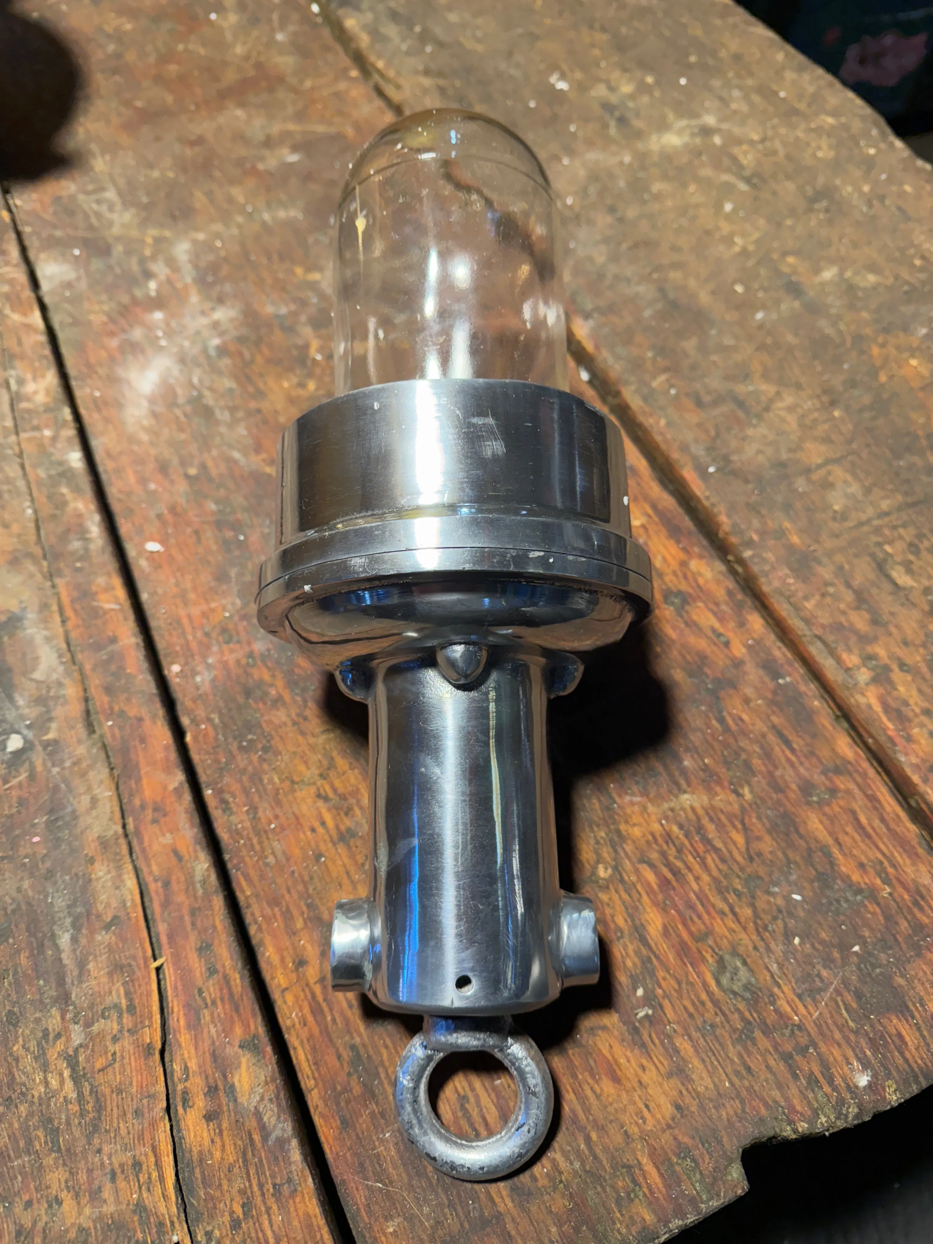 Salvaged Aluminium Ships light original paint or polished