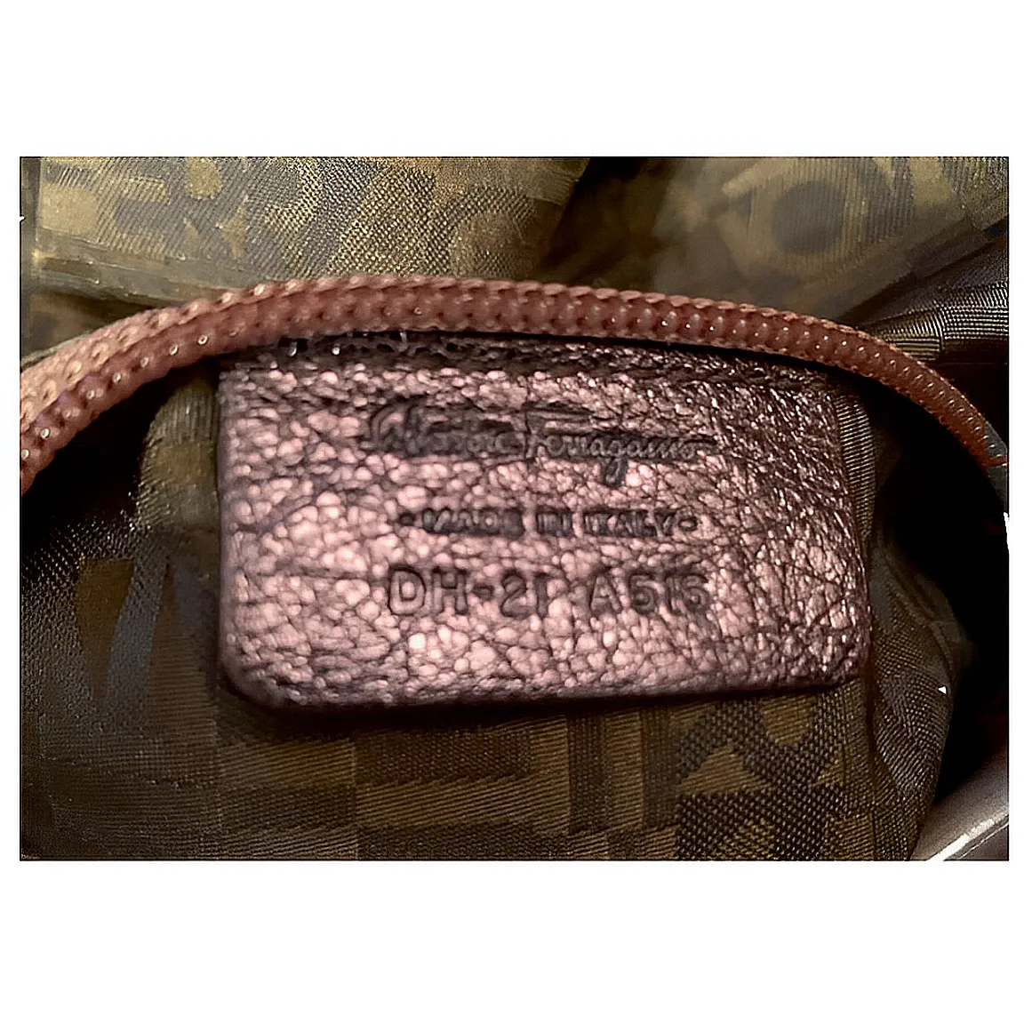 Salvatore Ferragamo Brown Patent Leather Tote Bag