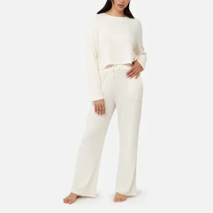 Set T-shirt de manga larga Soft Touch   Pantalón (Cream)