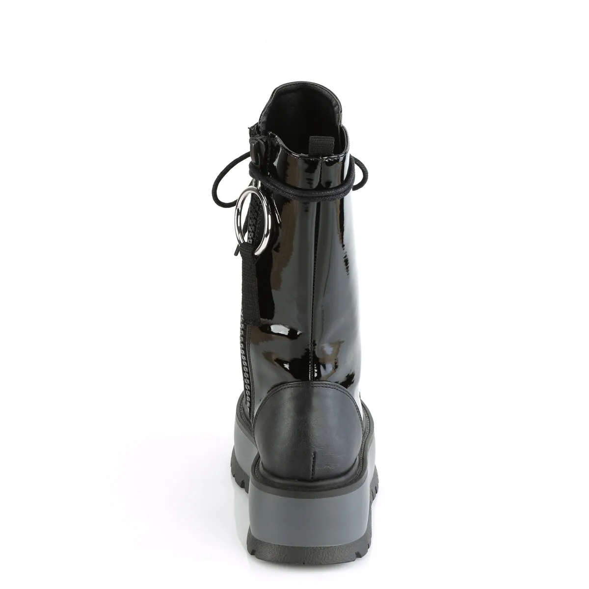 SLACKER-220-1  Black Patent-Vegan Leather