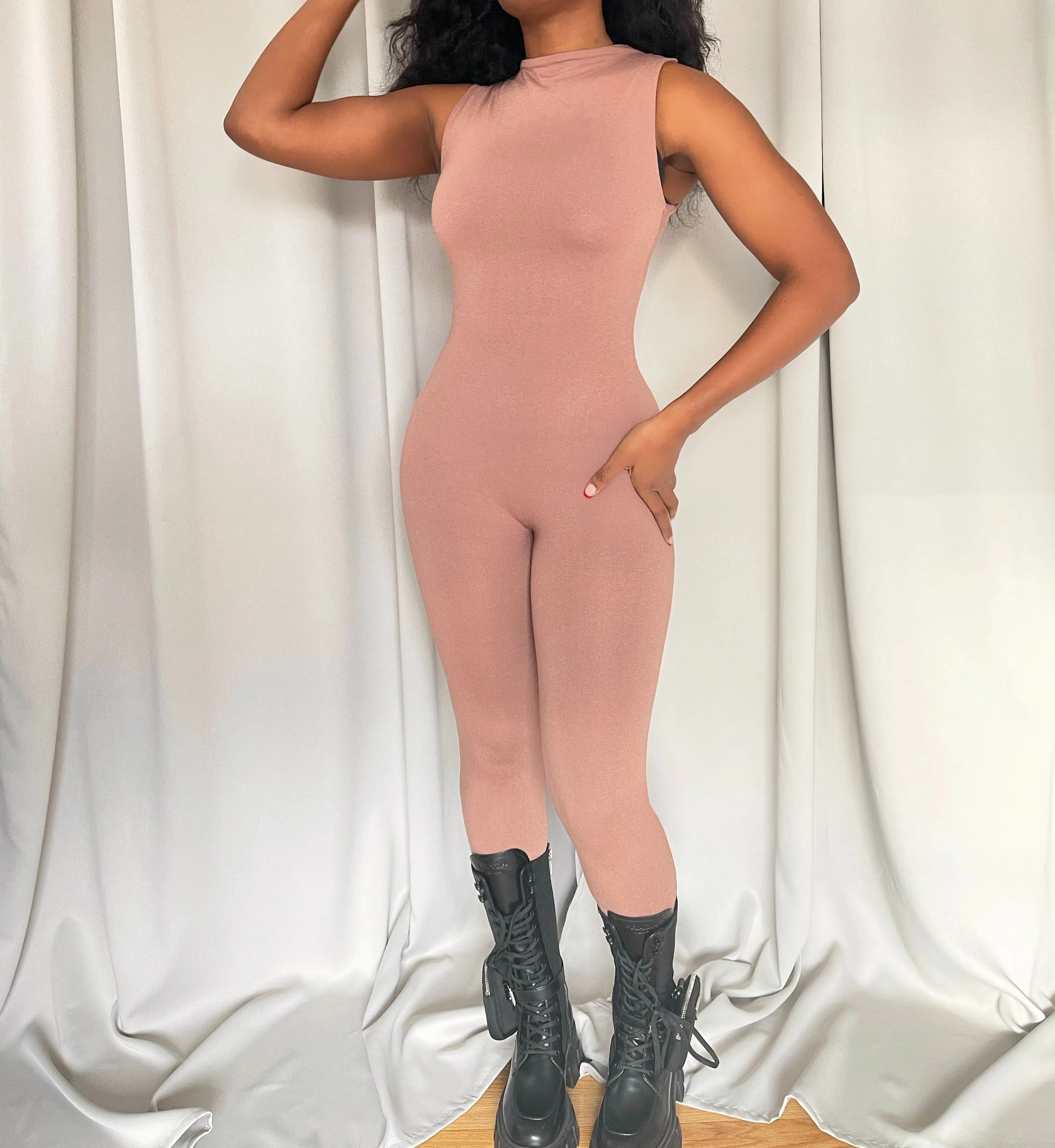 Sleeveless Nude Jumpsuit