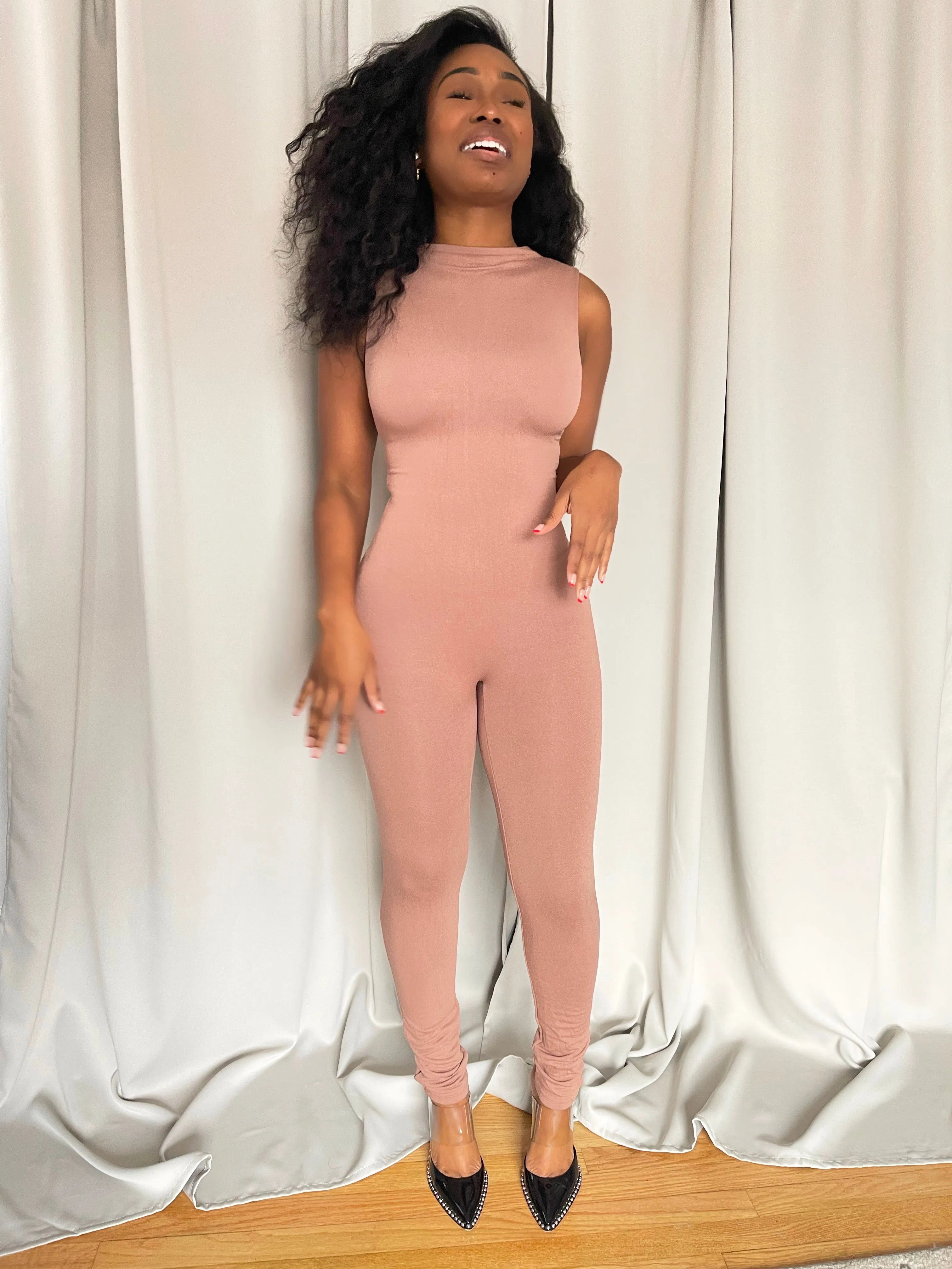Sleeveless Nude Jumpsuit