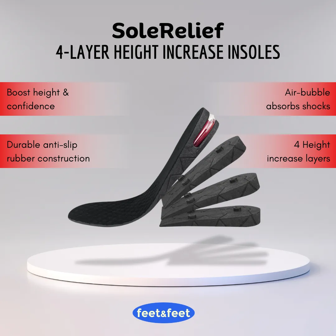 SoleRelief 4-Layer Height Increase Insoles