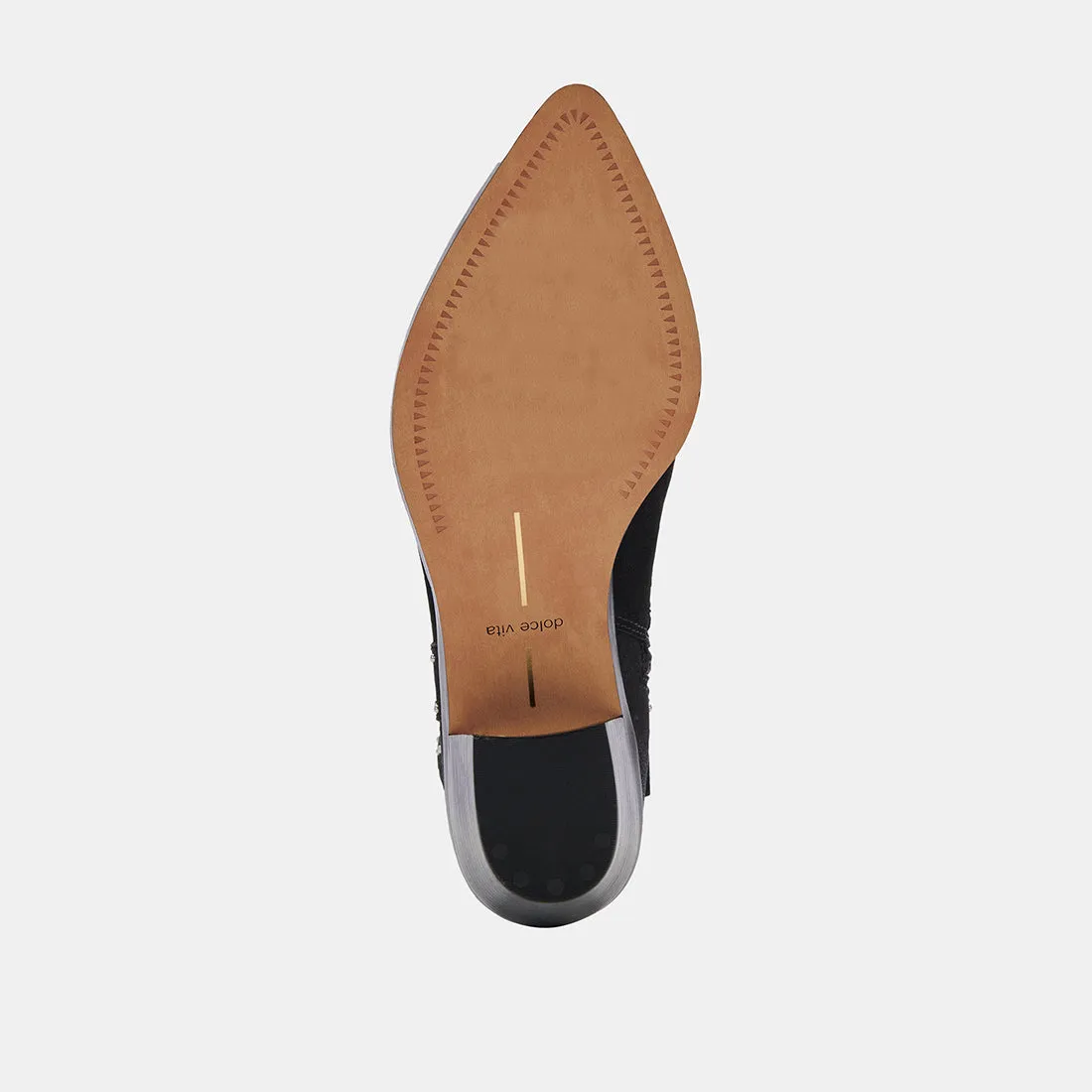 SOLOW STUD BOOTIES BLACK NUBUCK - re:vita
