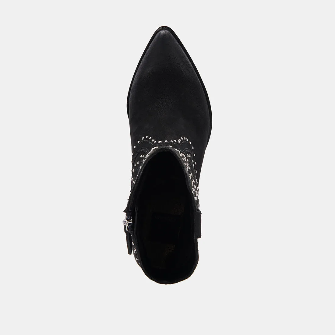 SOLOW STUD BOOTIES BLACK NUBUCK - re:vita