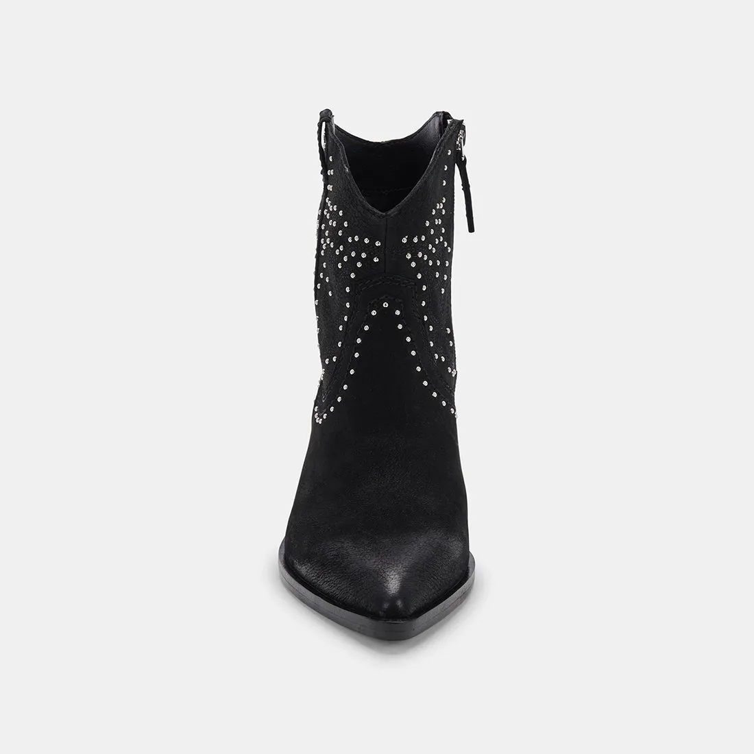 SOLOW STUD BOOTIES BLACK NUBUCK - re:vita