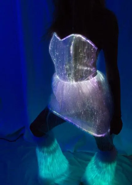 Sound Activated Fiber Optic Sundress - Bluetooth