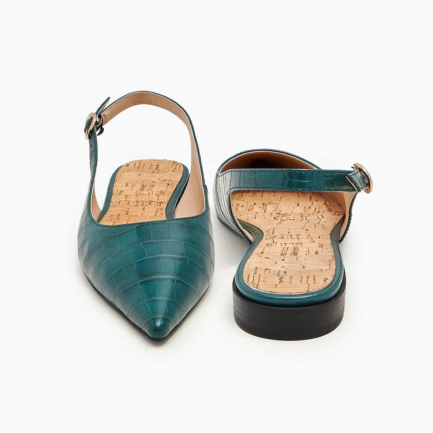Suede Sling Back Sandals