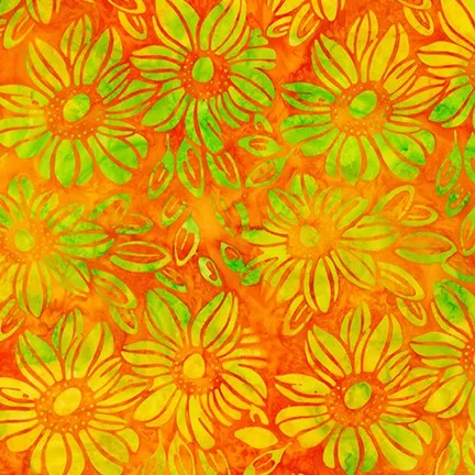 Summer Zest Batiks Tangerine