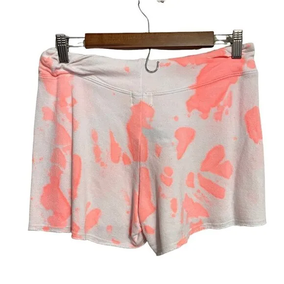 Sundry Women's NWT Pink Tie Dye Terry Drawstring High Rise Sweat Shorts Medium