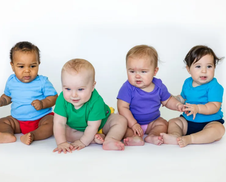 Super-Soft Organic Cotton Baby Rib Short Sleeve Lap Tee| Turquoise