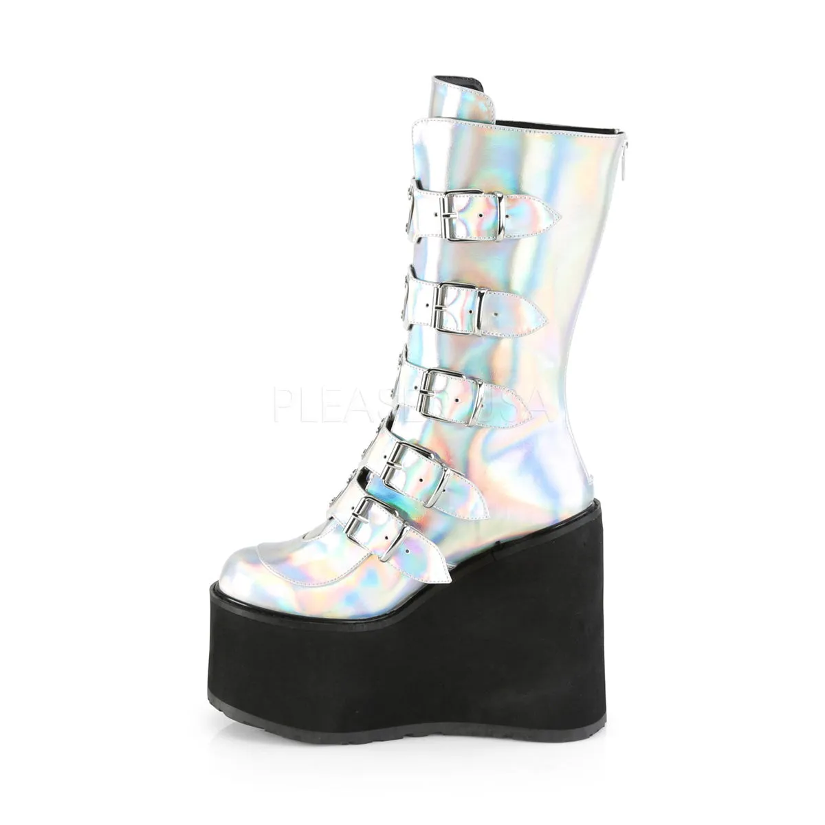 SWING-230  Silver Hologram Vegan Leather