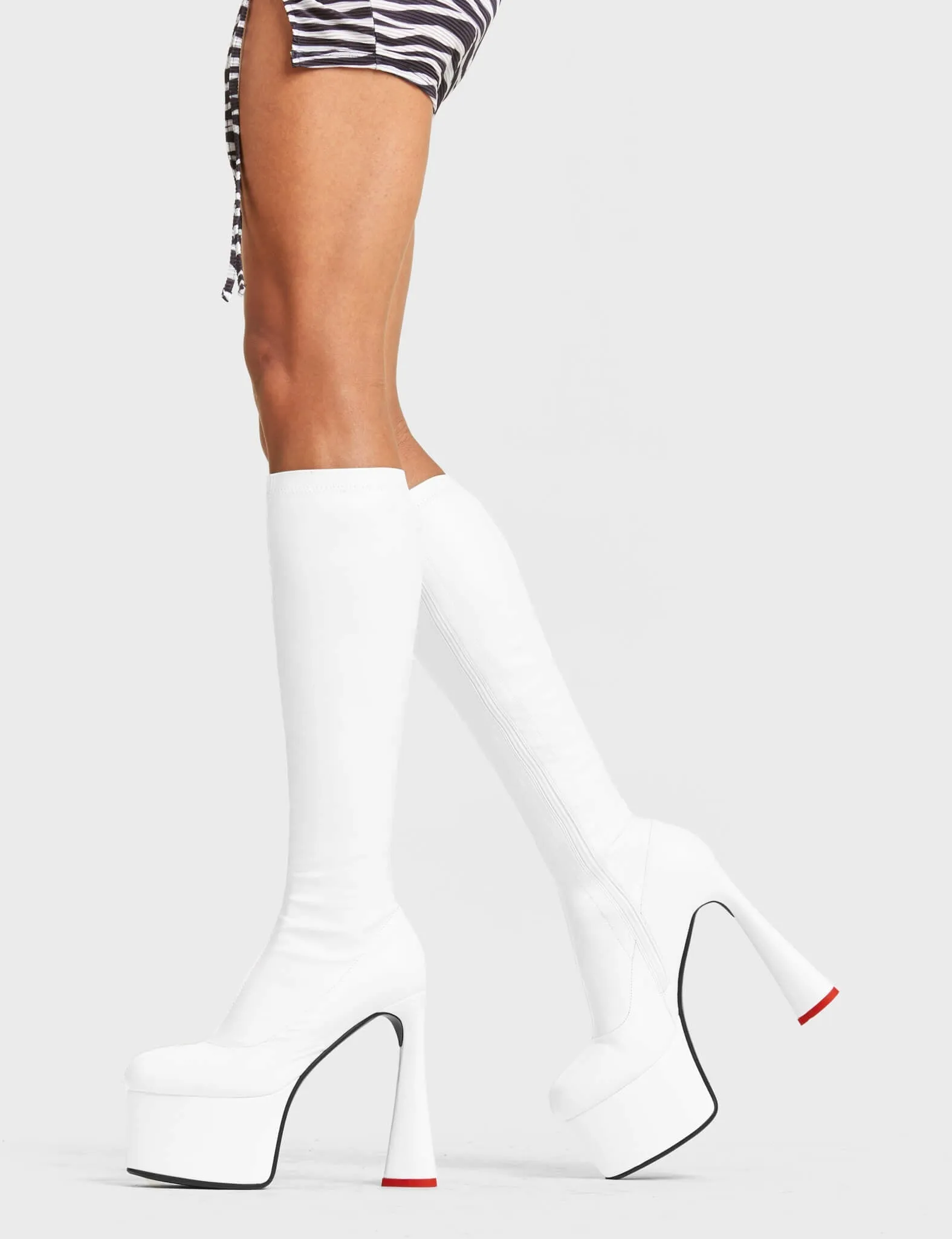 Talk Platform Knee High Boots