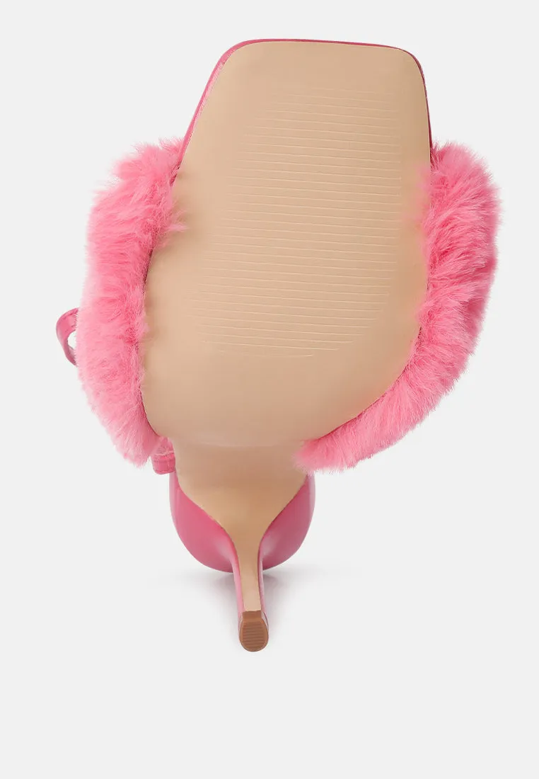 Tarantino Faux Fur Stiletto Sandals By Ruw