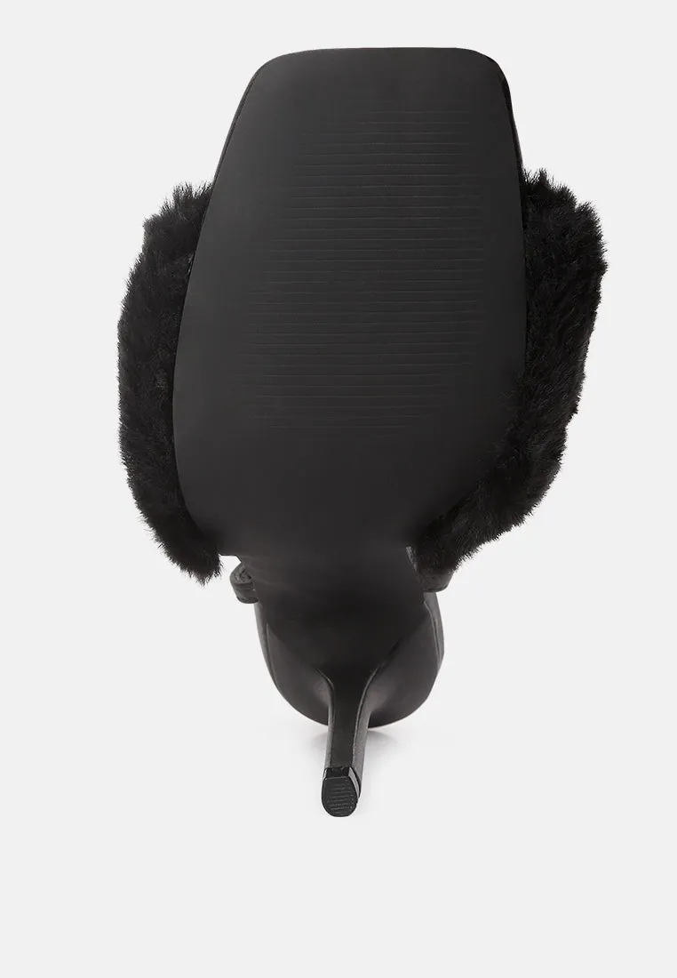 Tarantino Faux Fur Stiletto Sandals By Ruw