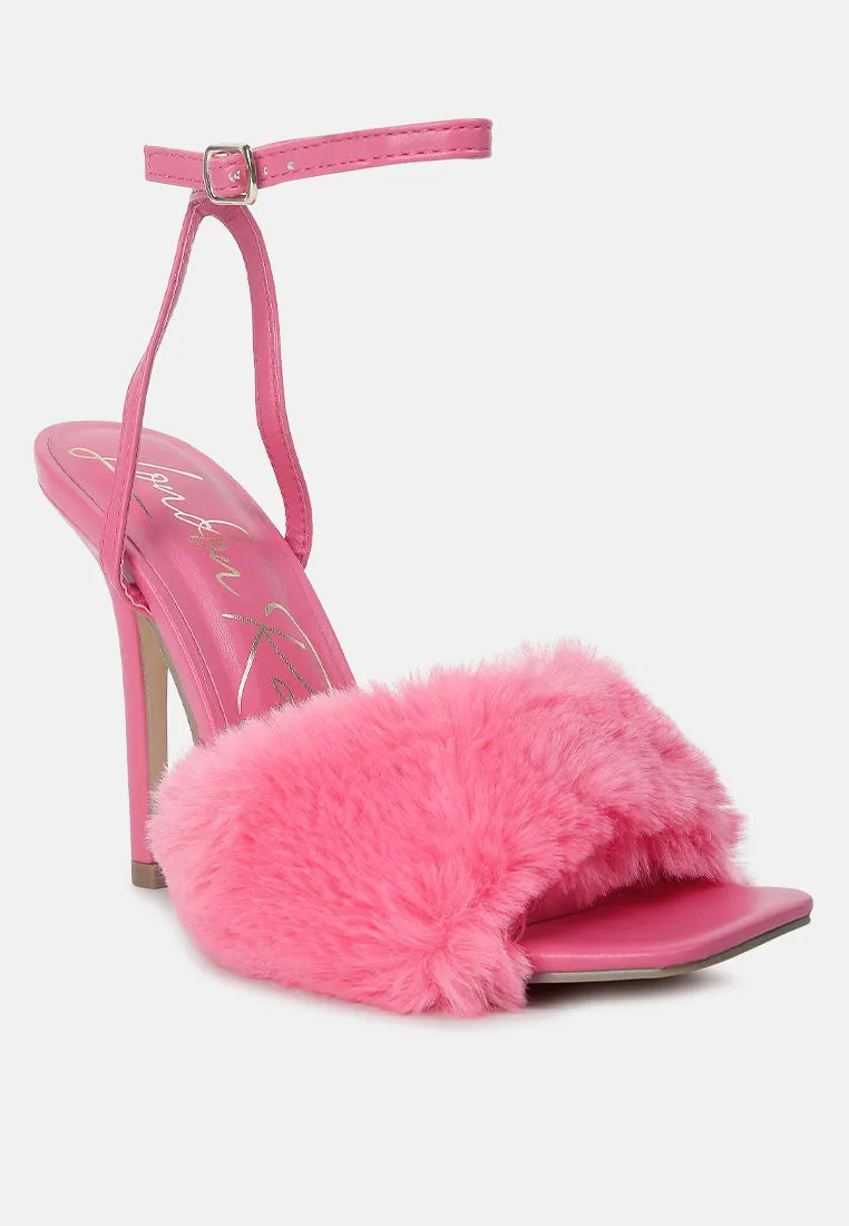 Tarantino Faux Fur Stiletto Sandals By Ruw