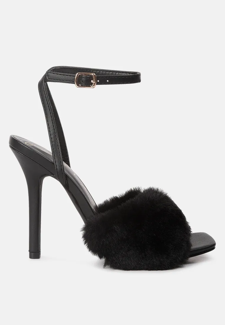 Tarantino Faux Fur Stiletto Sandals By Ruw