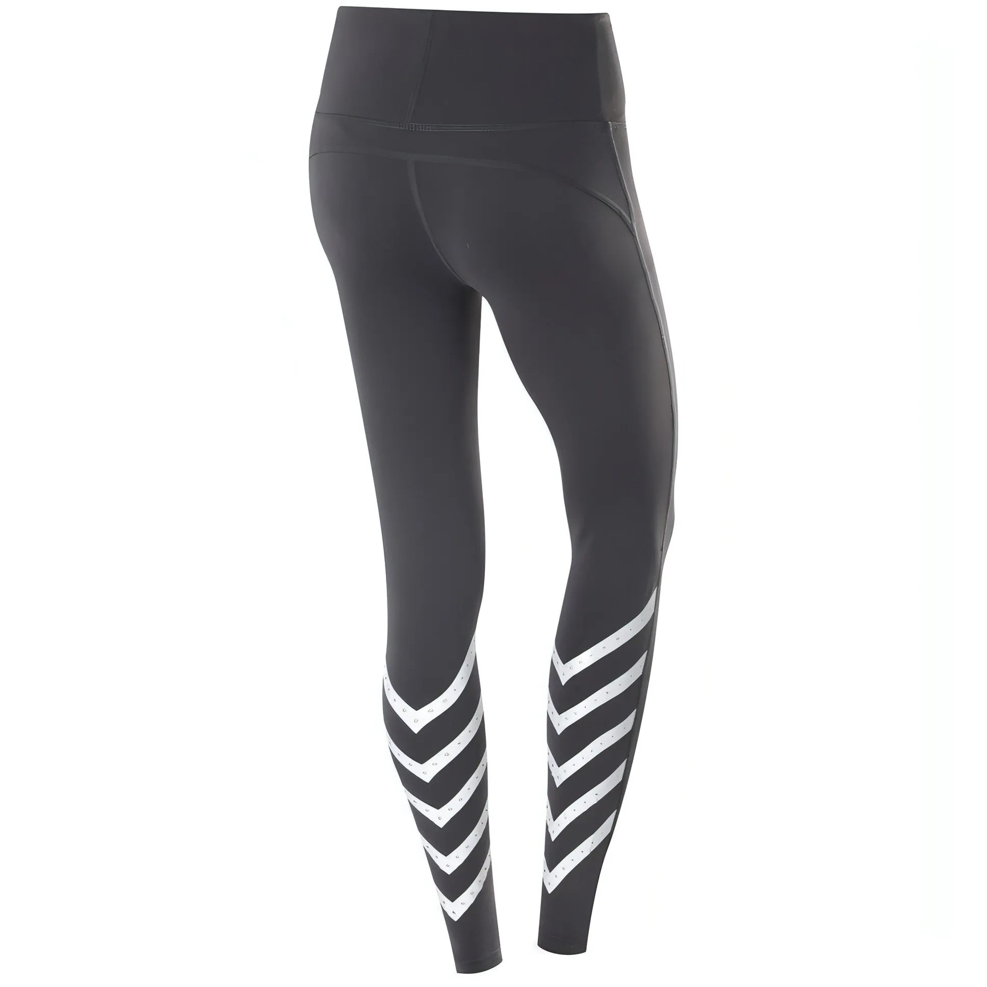 TCA Laser Tech Reflective Womens Long Running Tights - Grey