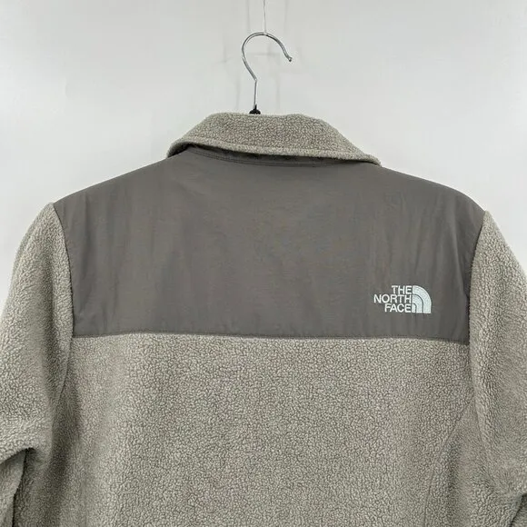 THE NORTH FACE Women's Gray Light Blue Fleece Full Zip Cozy Jacket Size Small