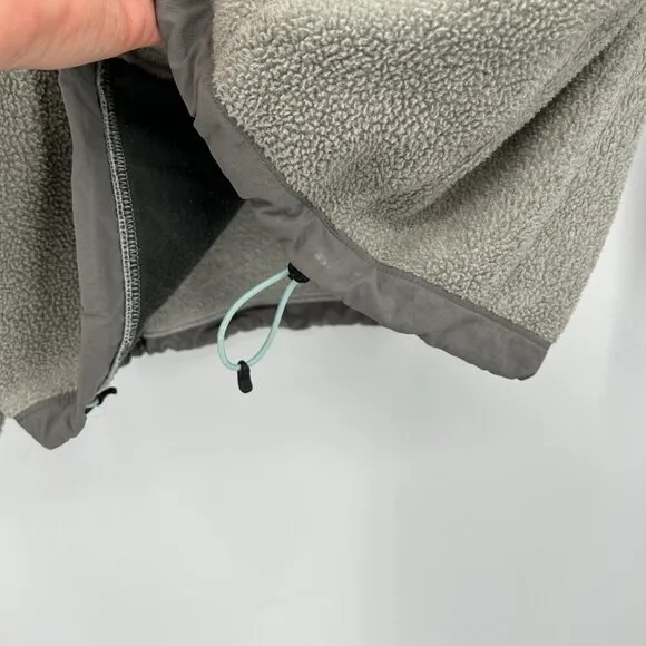 THE NORTH FACE Women's Gray Light Blue Fleece Full Zip Cozy Jacket Size Small