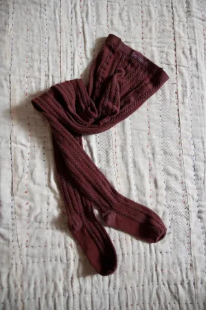 Tights Torsade in Wine by Bonjour
