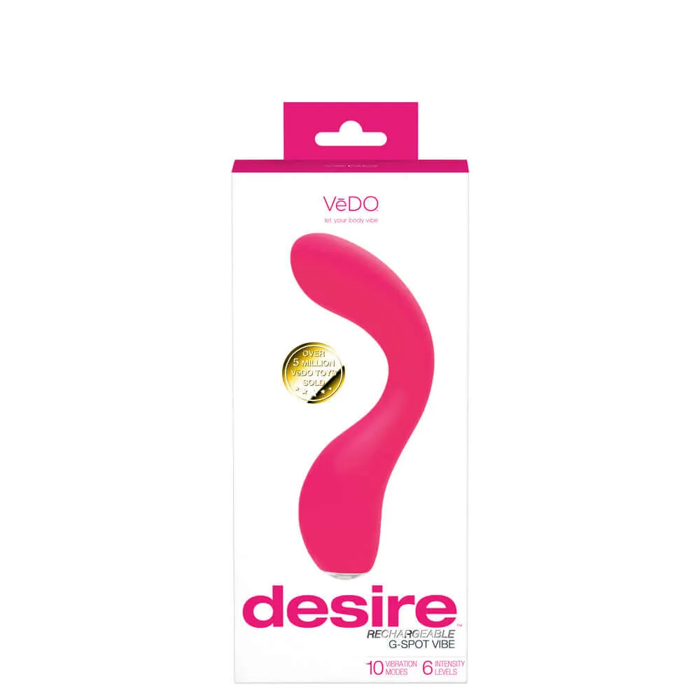 Vedo Desire Rechargeable G-Spot Vibe - Pink