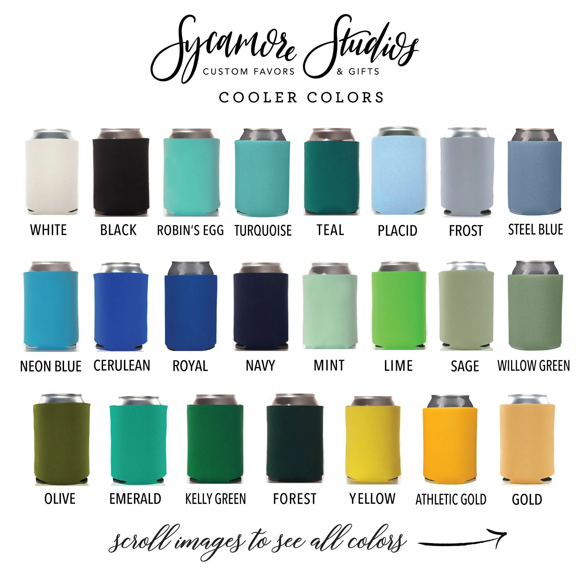 Wedding Can Cooler #11FR - Full Color