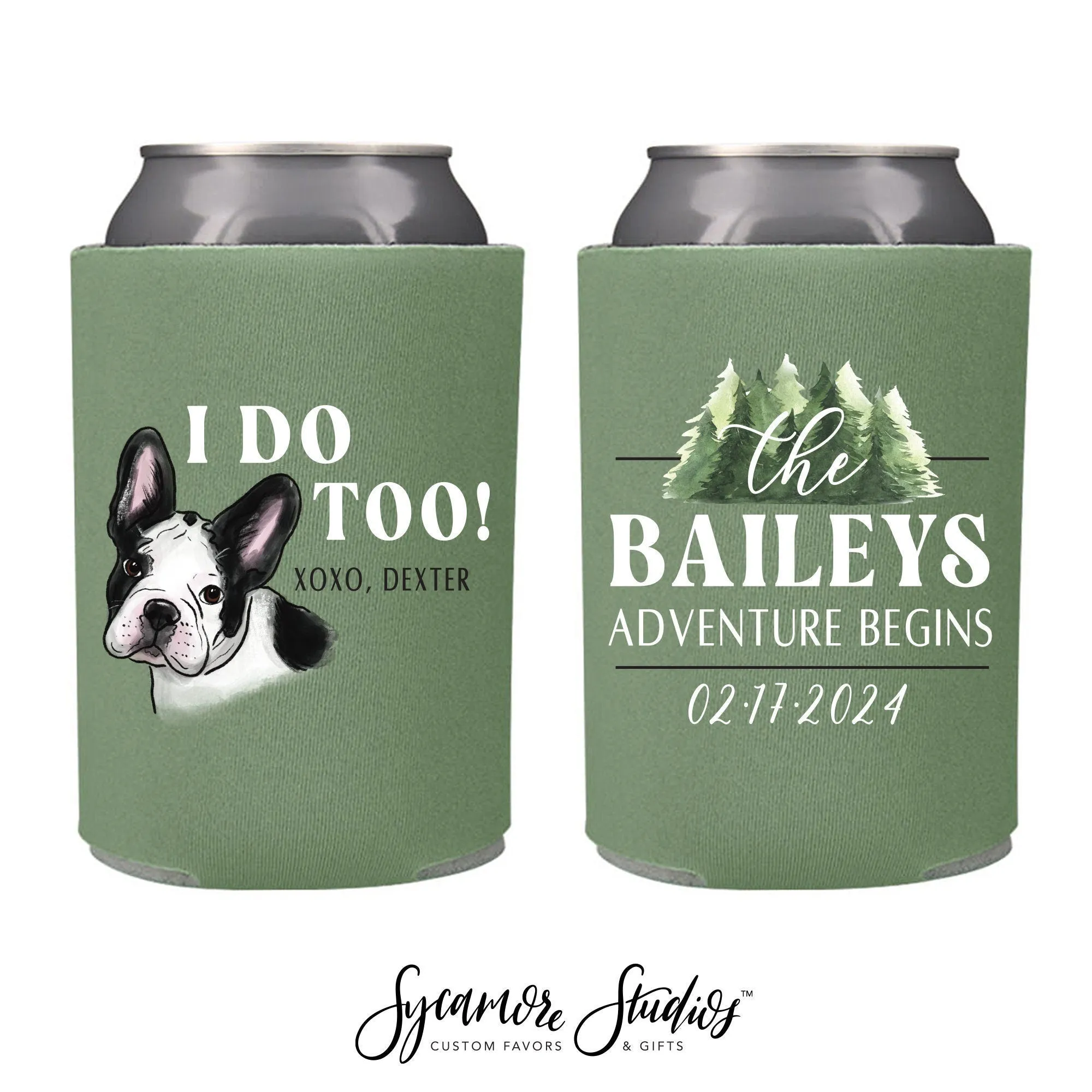 Wedding Can Cooler #11FR - Full Color