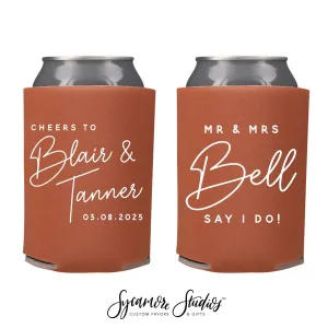 Wedding Can Cooler #162R - Cheers To