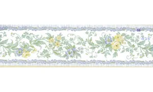 White Blue Yellow Running Rose 31616130 Wallpaper Border