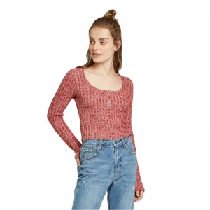 Wild Fable Women's Long Sleeve Scoop Neck Cozy Henley Top