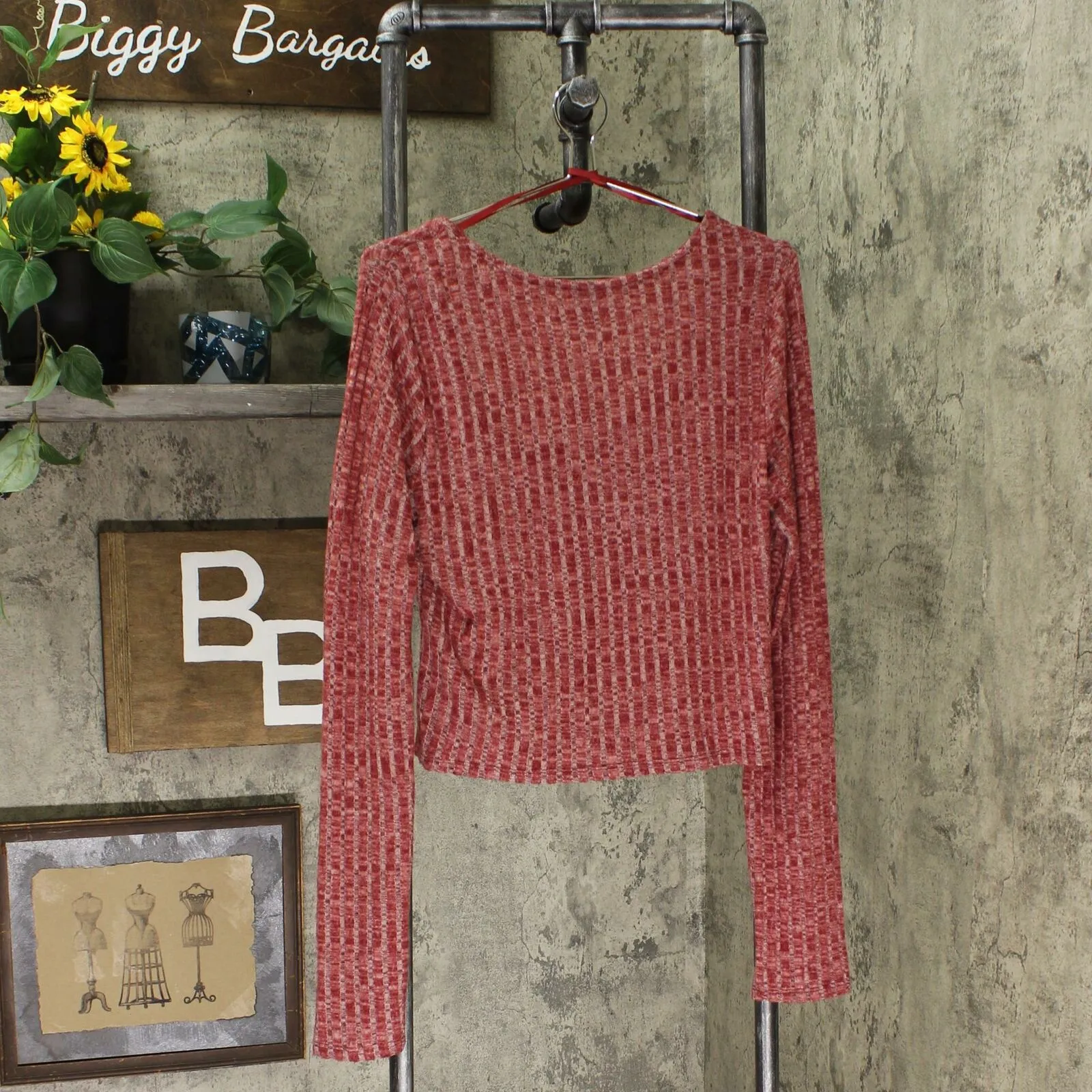 Wild Fable Women's Long Sleeve Scoop Neck Cozy Henley Top