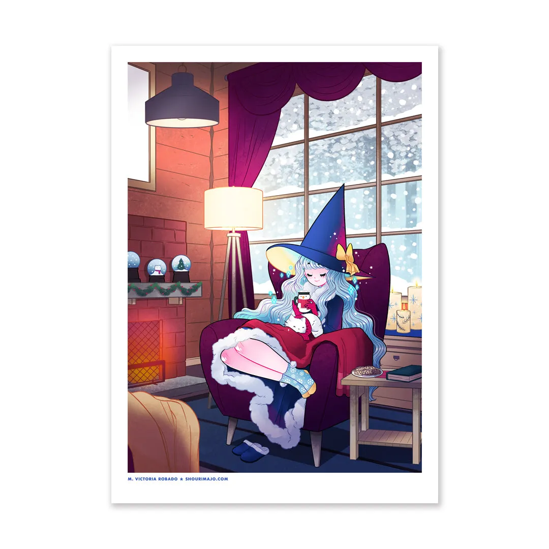 Winter Witch Cozy Art Print (Signed)