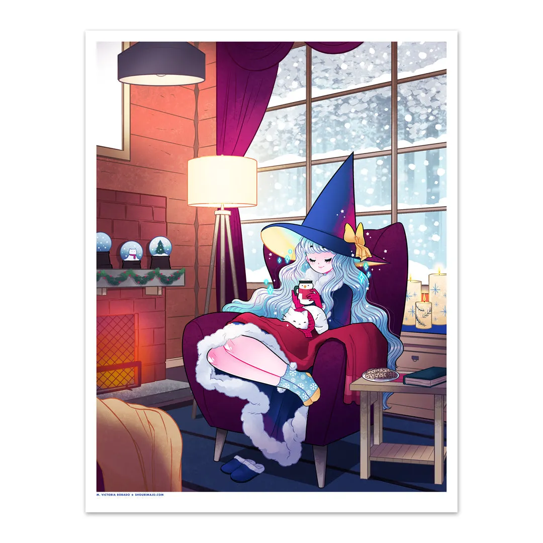 Winter Witch Cozy Art Print (Signed)