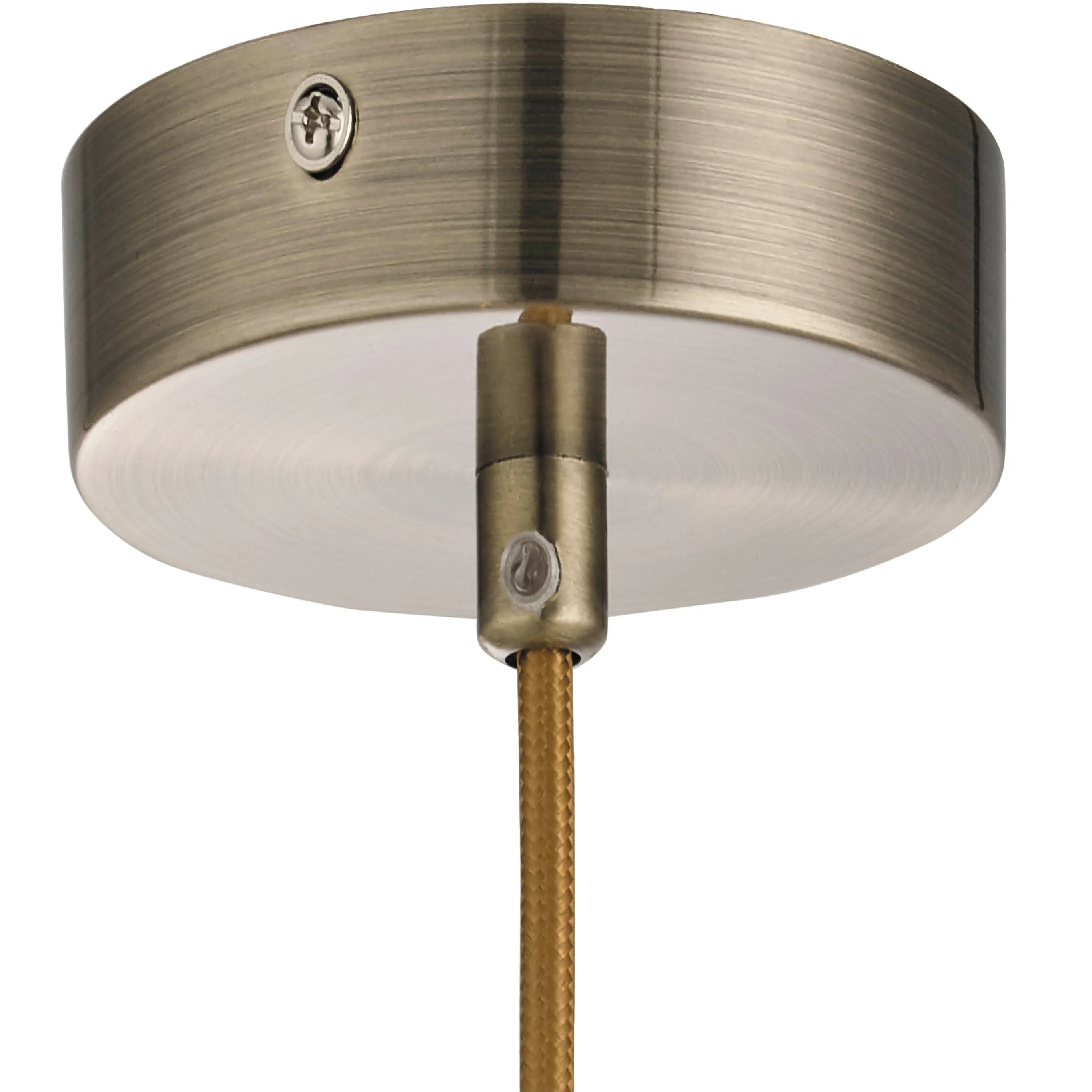 Witton Modern Glass Pendant Antique Brass Ceiling Light 28Cm