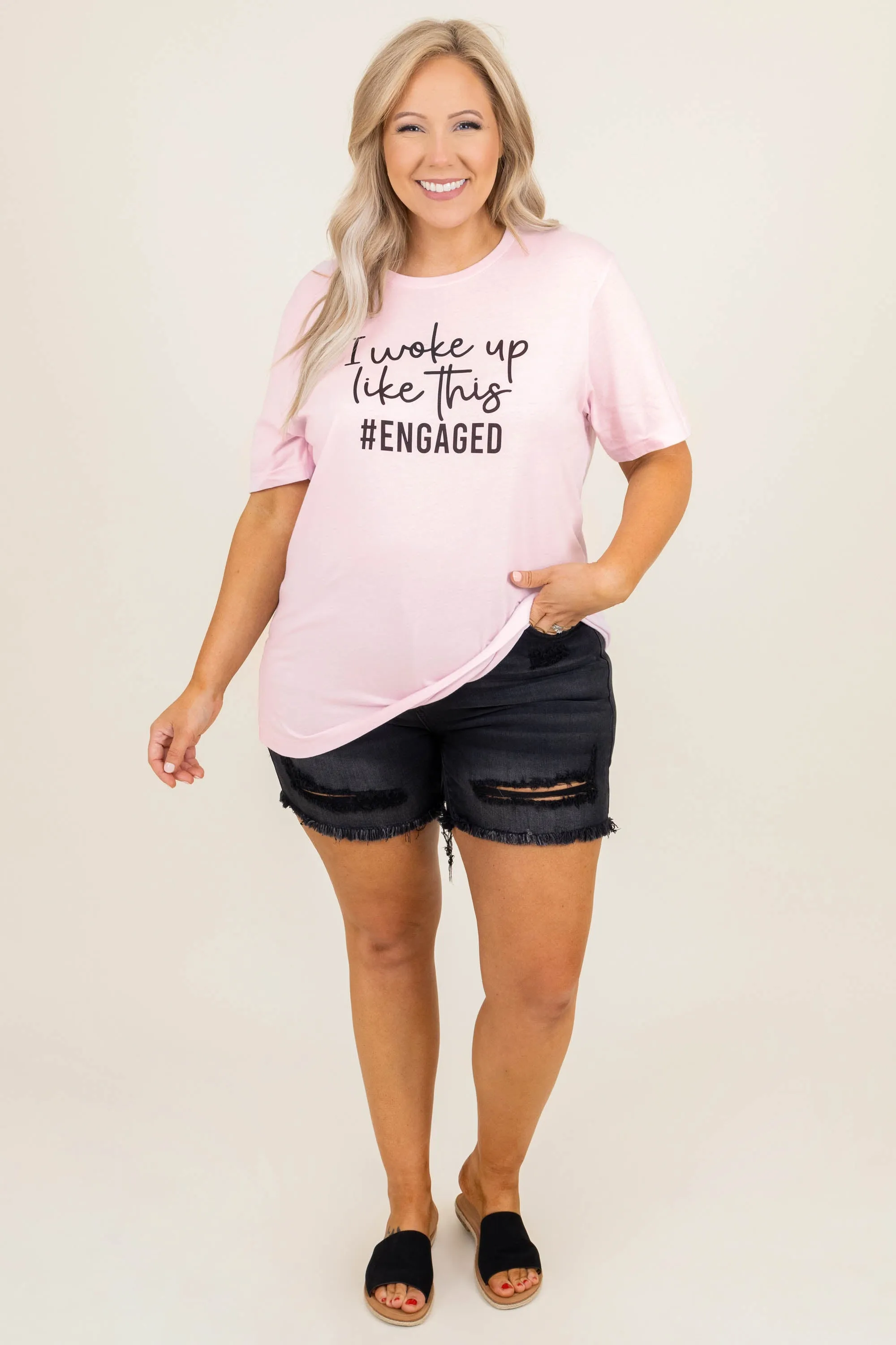 Woke Up Like This Tee, Soft Pink
