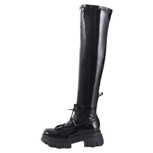 Women Punk Biker Platform Long Boots Street Over The Knee