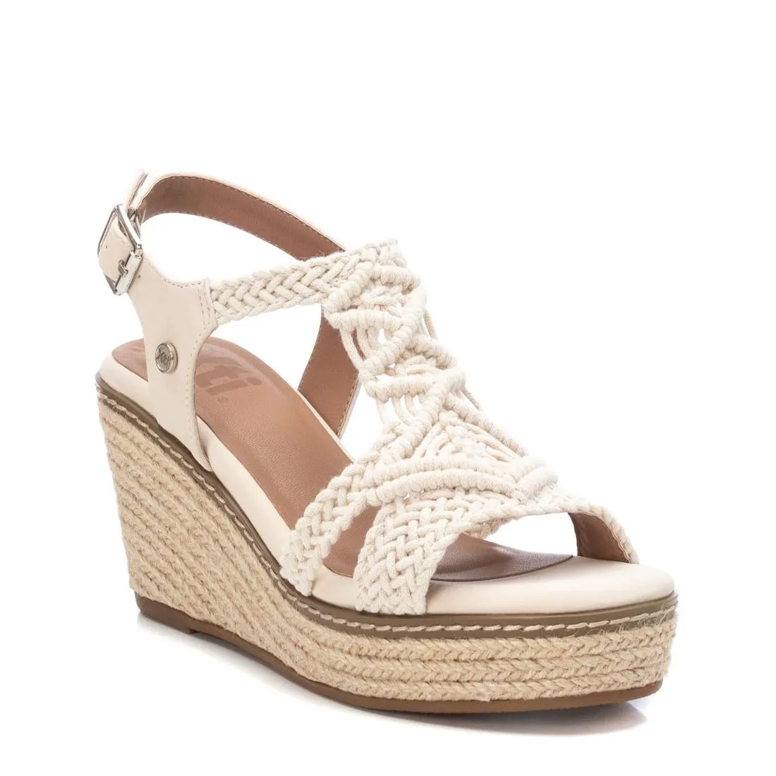 Women's Jute Wedge Sandals By XTI, 14087201 Light Beige